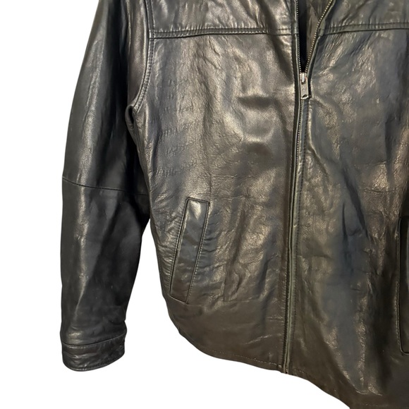 Mens COLUMBIA Jacket 100% Leather Black Size Large - Picture 5 of 9